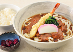 海老天カレーうどん